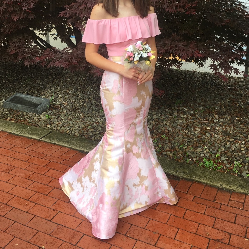 Jovani 2 piece prom Prom homecoming formal full length dress